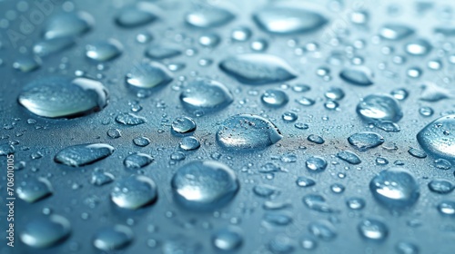 A close up of water droplets on a surface.