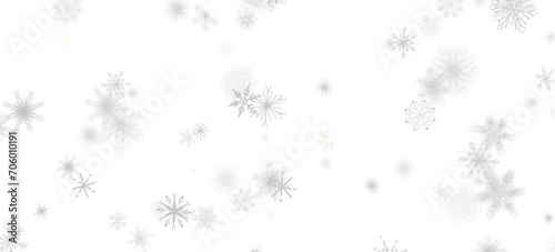 Whirling Snowstorm: Astonishing 3D Illustration Depicting Descending Festive Snowflakes © vegefox.com