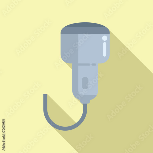 Sonograph device exam icon flat vector. Clinic doctor. Man hospital