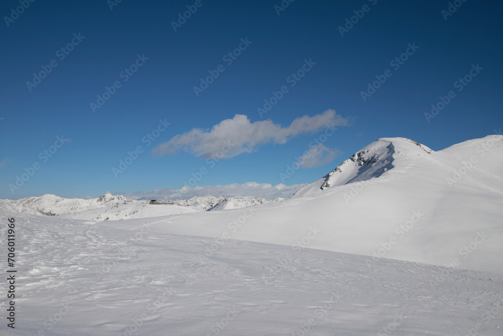 Winter Landschaft in den Alpen im Hochgebirge