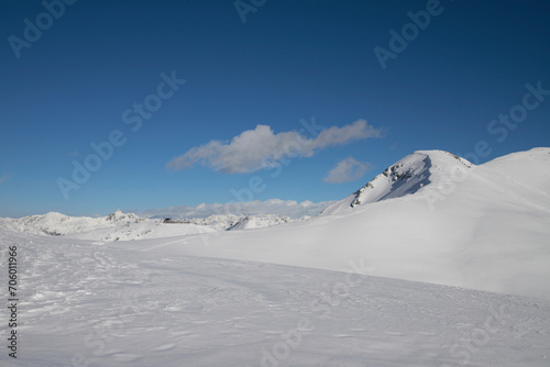 Winter Landschaft in den Alpen im Hochgebirge
