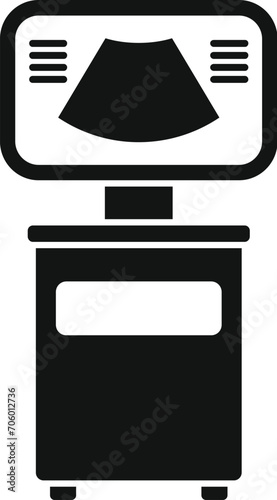 Health ultrasonic icon simple vector. Sonograph device. Clinic computer