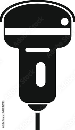 Cardiac exam icon simple vector. Sonograph clinic. Doctor device