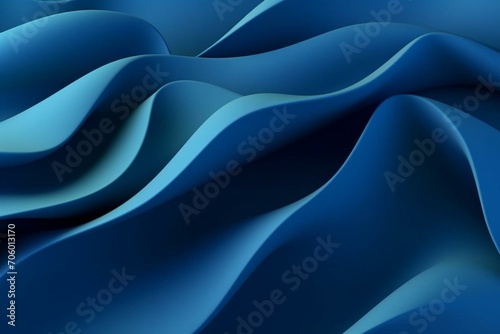 Stylish 3D backdrop showcasing abstract blue shapes with smooth curves. Generative AI