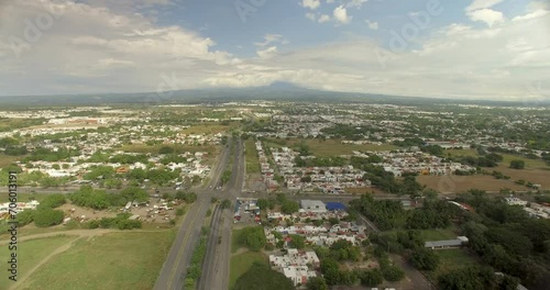 Aerial view of the city of Villa de Alvarez in Colima, Mexico. photo