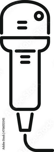 Computer sonograph icon outline vector. Ultra sound medical. Woman pregnant