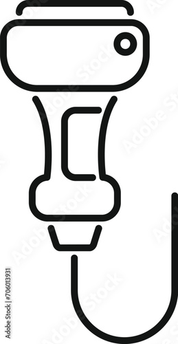Monitor sonograph icon outline vector. Ultrasonic doctor. Test pregnancy health