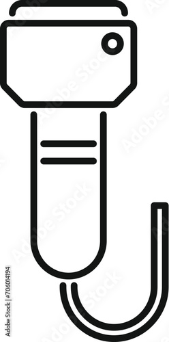 Sonogram monitor icon outline vector. Sonograph device. Test examination