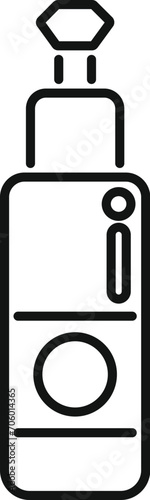 Sonograph cream bottle icon outline vector. Ultra sound. Health exam