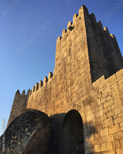 Tower of the castle Guimarães, Portugal, December 2017 photo