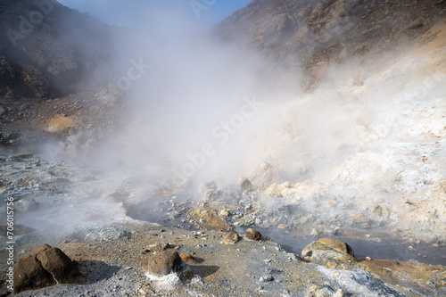  Gunnuhver Hot Springs full of steam and smoke from geothermal spring
