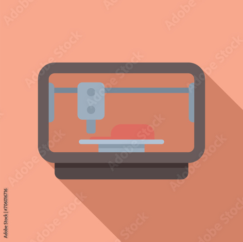 Bio cell future icon flat vector. Structure surgery. Medical health