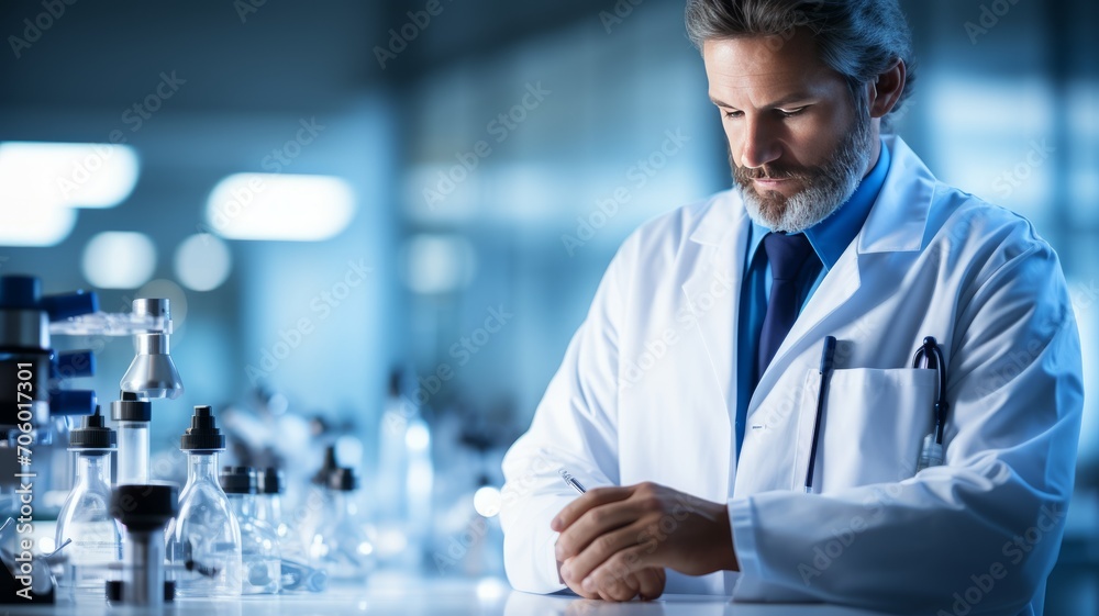 doctor in his laboratory looking for new vaccines for new diseases doctor in his laboratory looking for new vaccines for new diseases