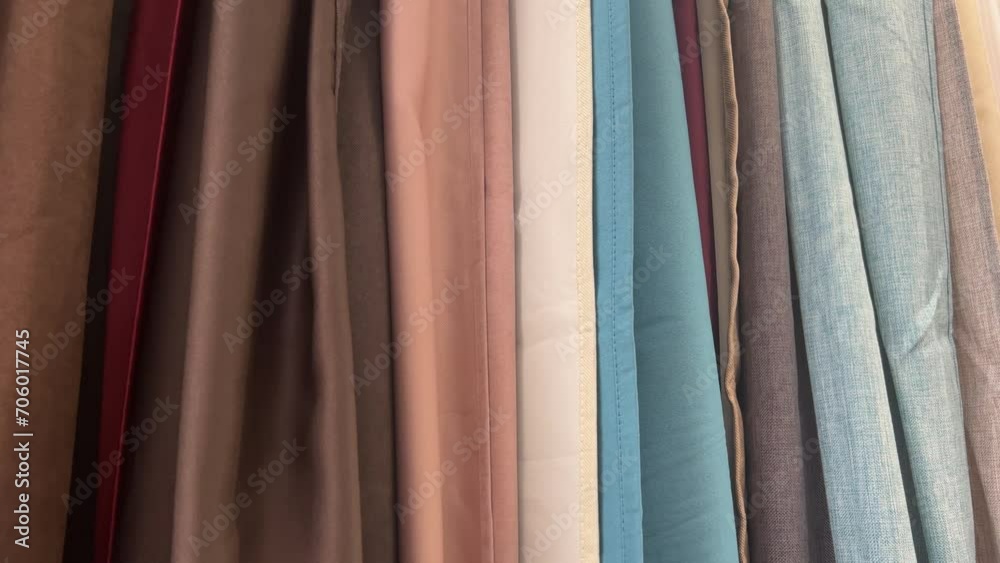Different Materials Curtain Fabrics, Dolly Shot
