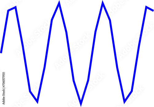 An abstract transparent scribble wave shape line design element.