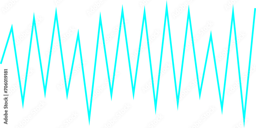 An abstract transparent zigzag shape line design element.