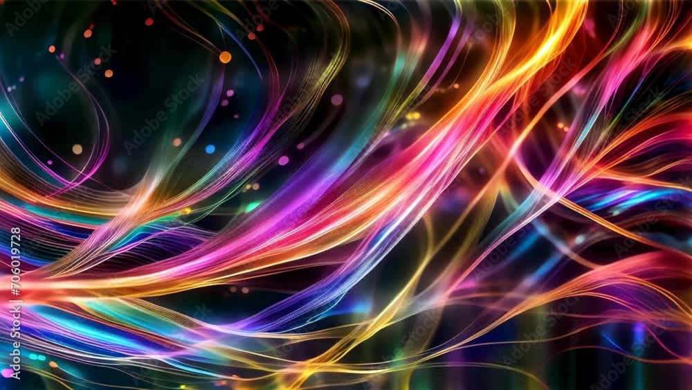 A vibrant abstract image capturing the flow of neon lights with overlapping multicolors
A vibrant abstract image capturing the flow of neon lights with overlapping multicolors