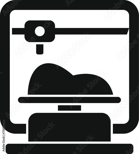 Bioprinting organ icon simple vector. Liver organ. Future dna monitor