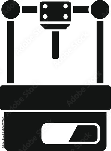 Biomedical printer icon simple vector. Bioprinting anatomy. Bio machine
