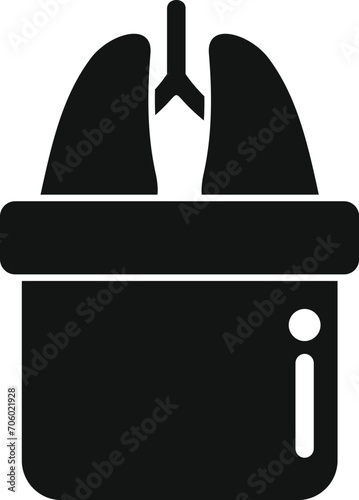 Lungs bioprinting icon simple vector. Future dna medicine. Medical organ