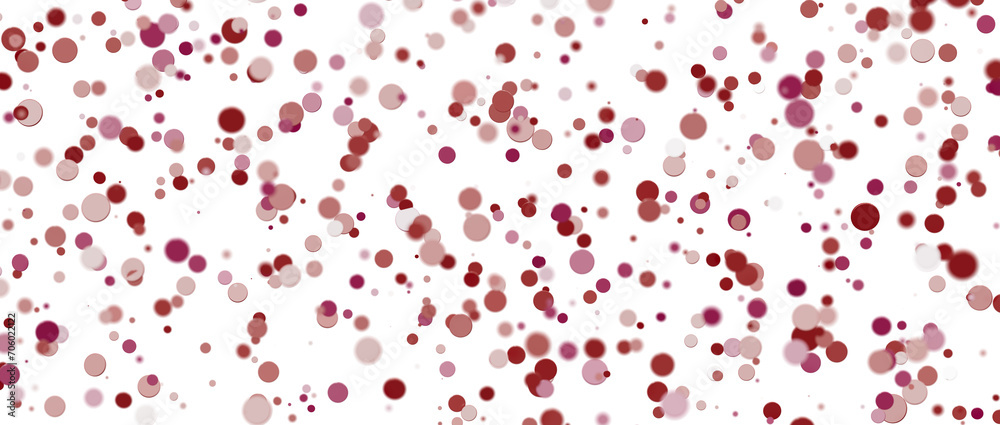 3d confetti png. red confetti falls from the sky.