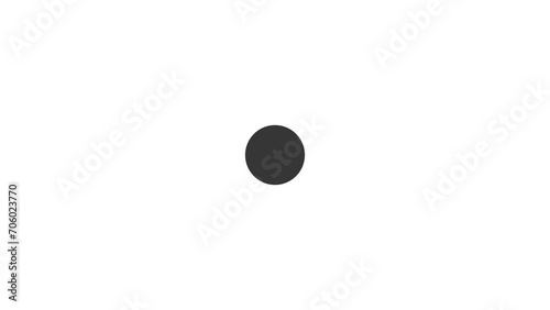 dot or circle doing bigger while and fade away footage animation video, simple dot fade away icon symbol, attention or warning symbol animated
 photo