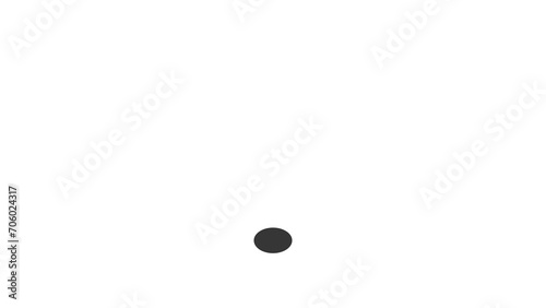 simple ball bouncing animation looping, footage icon ball bounce for loading animation vector illustration design