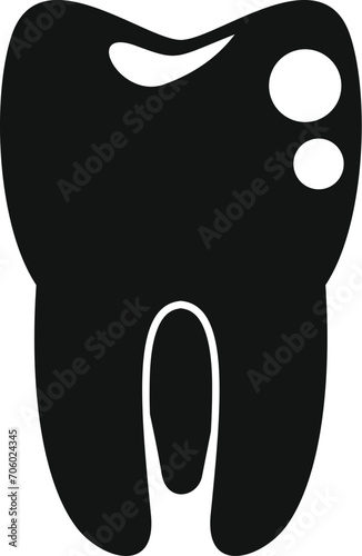 Tooth transplant icon simple vector. Bioprinting anatomy. Future bio monitor