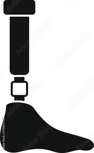 Foot bioprinting icon simple vector. Science transplant. Medical engineering