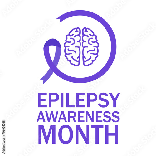 Epilepsy Awareness Month. Banner, poster, brochure, flyer, card template.