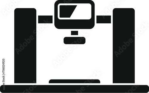 Modern medical printer icon simple vector. Science bioprinting. Cellular future