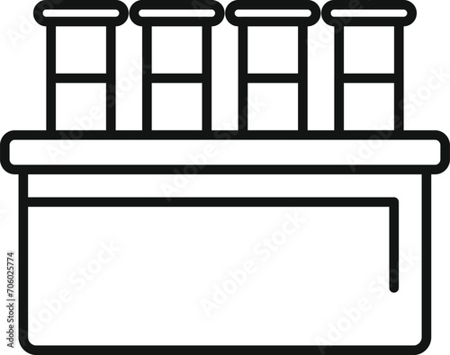 Test tubes blood icon outline vector. Bioprinting medicine. Medical health