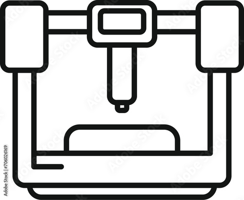 Modern bioprinting icon outline vector. Organ transplant. Monitor cellular