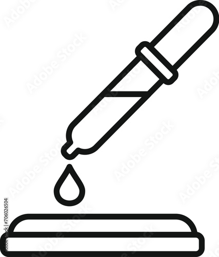 Science medical blood dropper icon outline vector. Future dna. Human healthcare