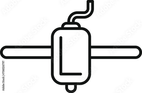 Printing cell bio icon outline vector. Medical science. Organ transplant