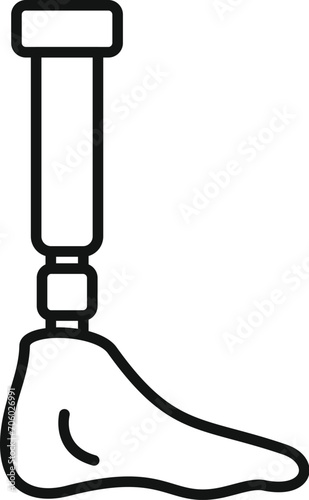 Foot bioprinting icon outline vector. Science transplant. Medical engineering