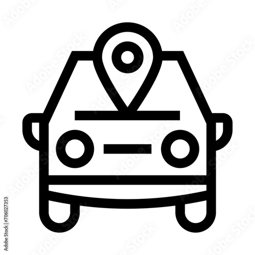  Icono de ubicación del vehículo. Rastreo, gps, localización. Ilustración vectorial