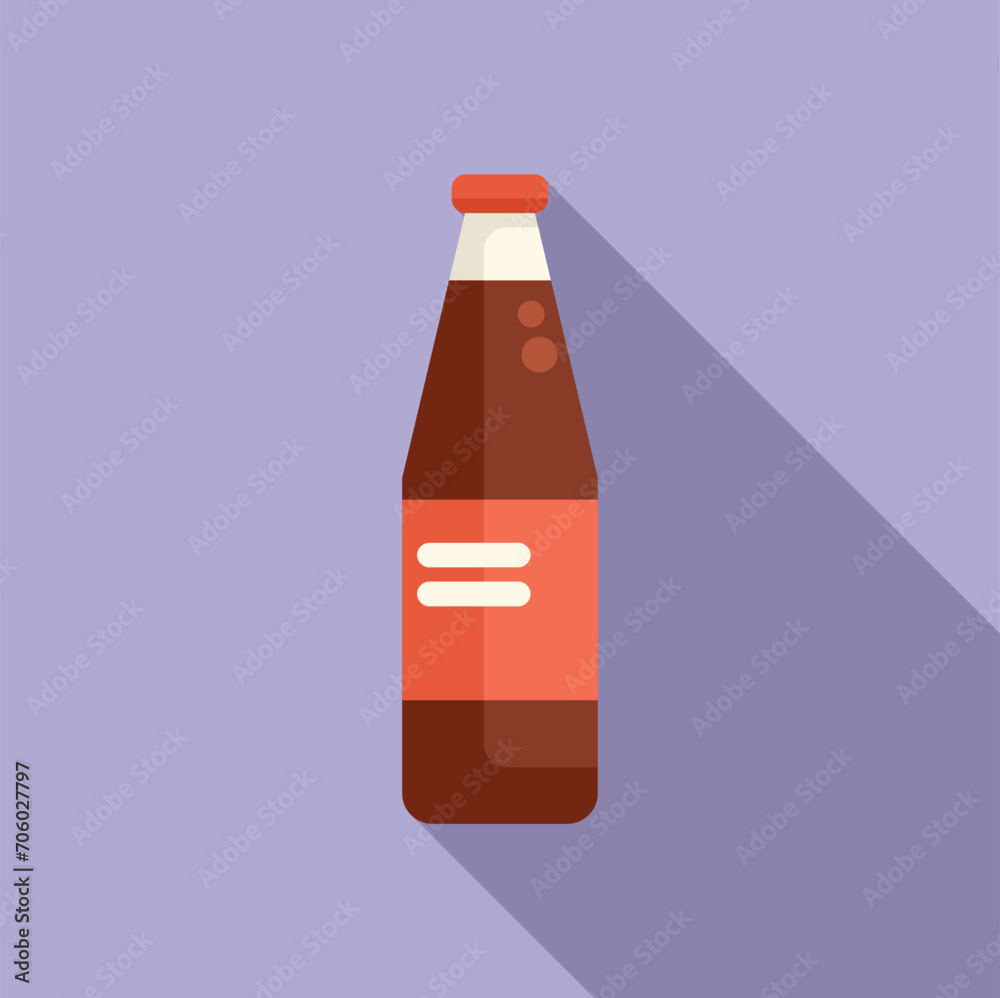Soda drink bottle icon flat vector. Vending machine. Drink water portable Soda drink bottle icon flat vector. Vending machine. Drink water portable