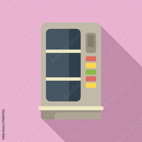 Empty drink machine icon flat vector. Drinking sell. Design vendor