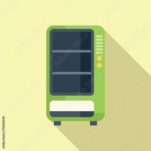 Drink apparatus icon flat vector. Street selling snack. Modern selling
