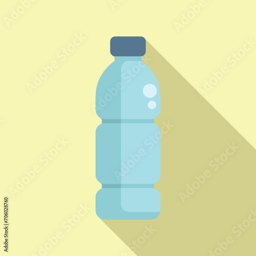 Water bottle mineral drink icon flat vector. Vending machine. Snack food