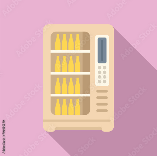 Container drinks icon flat vector. Portable bottle drink. Food snack