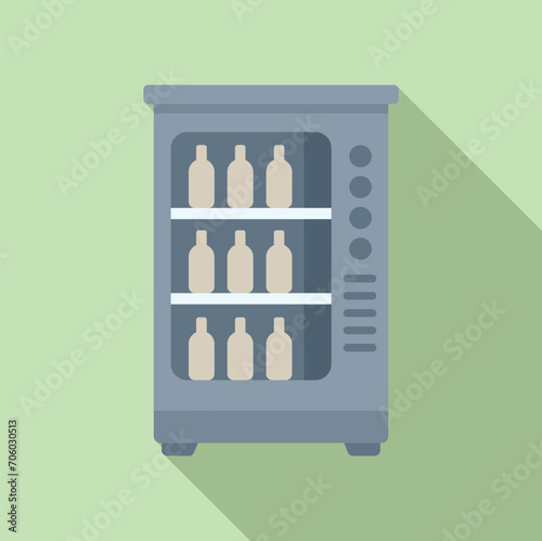 Machinery juice icon flat vector. Food snack. Sell apparatus