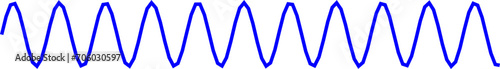 An abstract transparent curvy sine wave shape line design element.