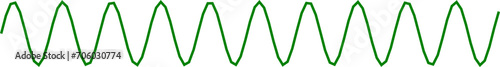 An abstract transparent curvy sine wave shape line design element. photo