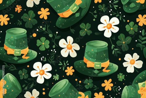 st patricks day seamless pattern