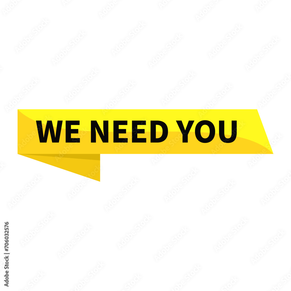 We Need You Yellow Ribbon Rectangle Shape For Recruitment Member Advertising Business Marketing Social Media Information
We Need You Yellow Ribbon Rectangle Shape For Recruitment Member Advertising Business Marketing Social Media Information