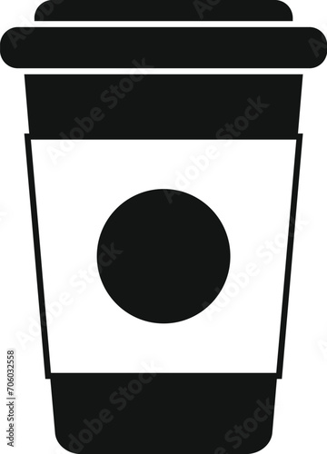 Coffee cup to go icon simple vector. Machinery juice. Supply vessel
