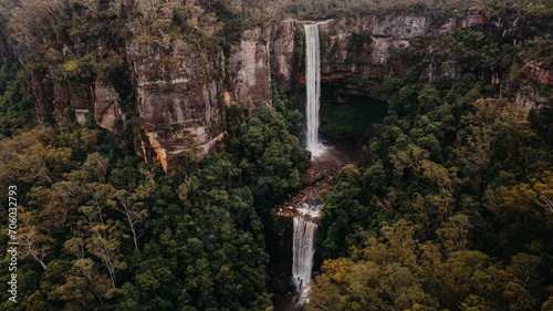 Belmore Falls waterfall located in the Southern Highlands, NSW.  photo