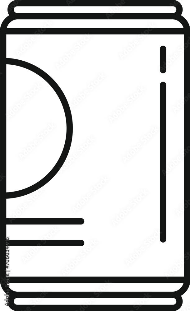 Tin can drink icon outline vector. Vending machine. Java cooling Tin can drink icon outline vector. Vending machine. Java cooling